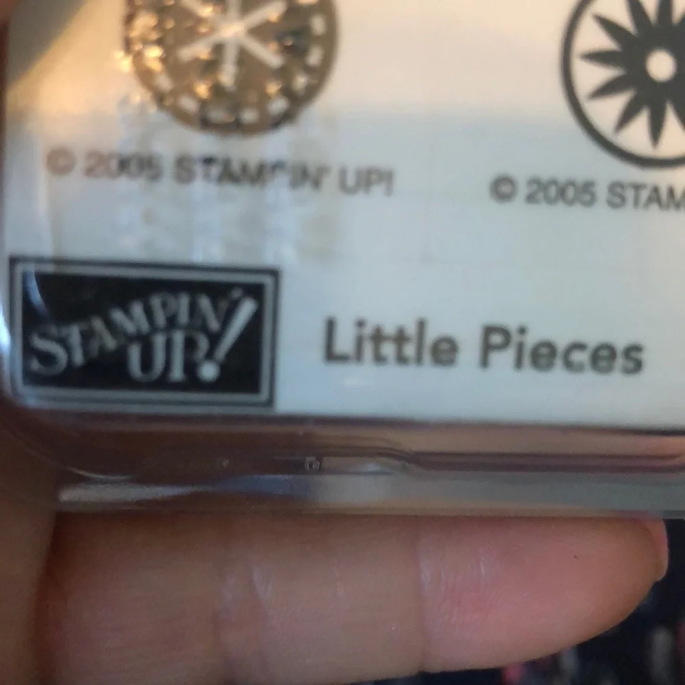 Stampin’ Up Little Pieces Stamp Set Wood Mounted New